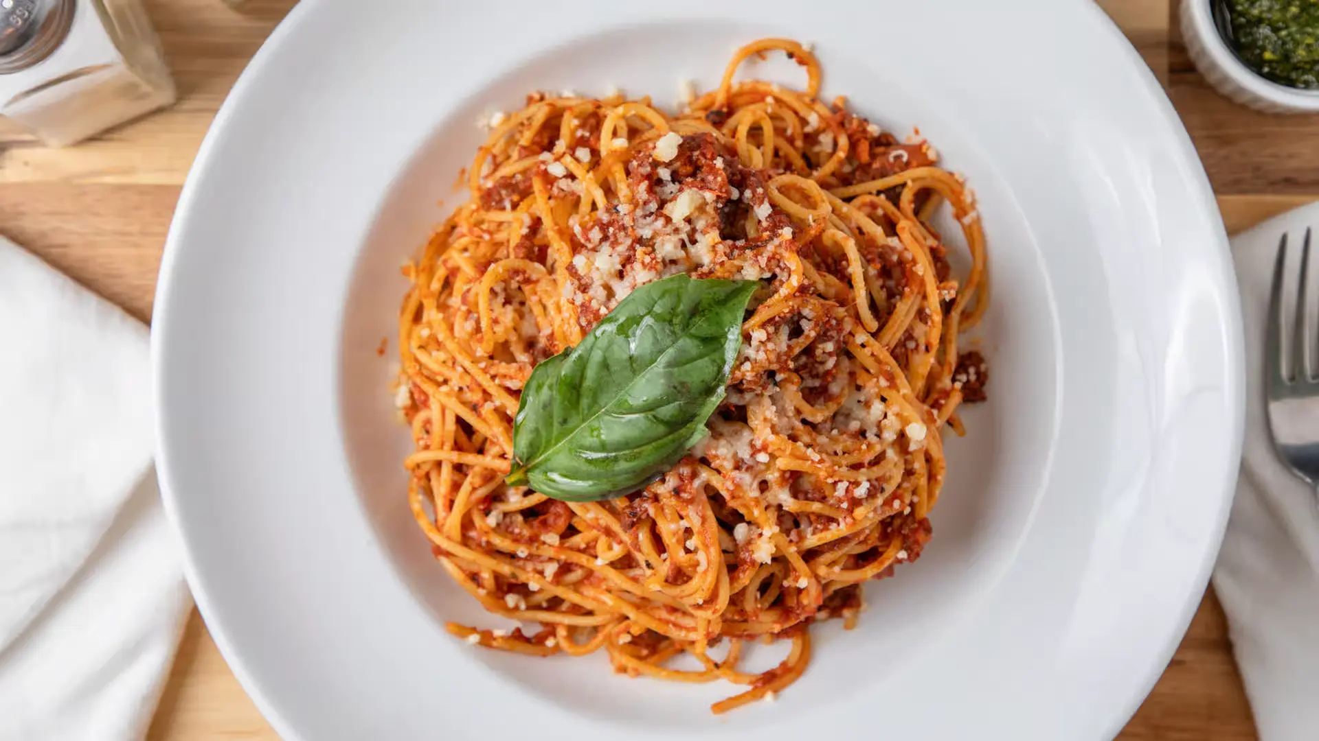 Spaghetti Bolognese at Green Pizza Calgary